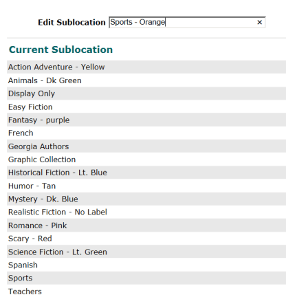sublocation w colors